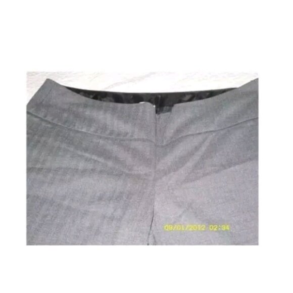 Studio Y Gray w/ Pinstripes 13/14 Dress Pants Work Career Trousers Grey Metallic - Picture 4 of 4